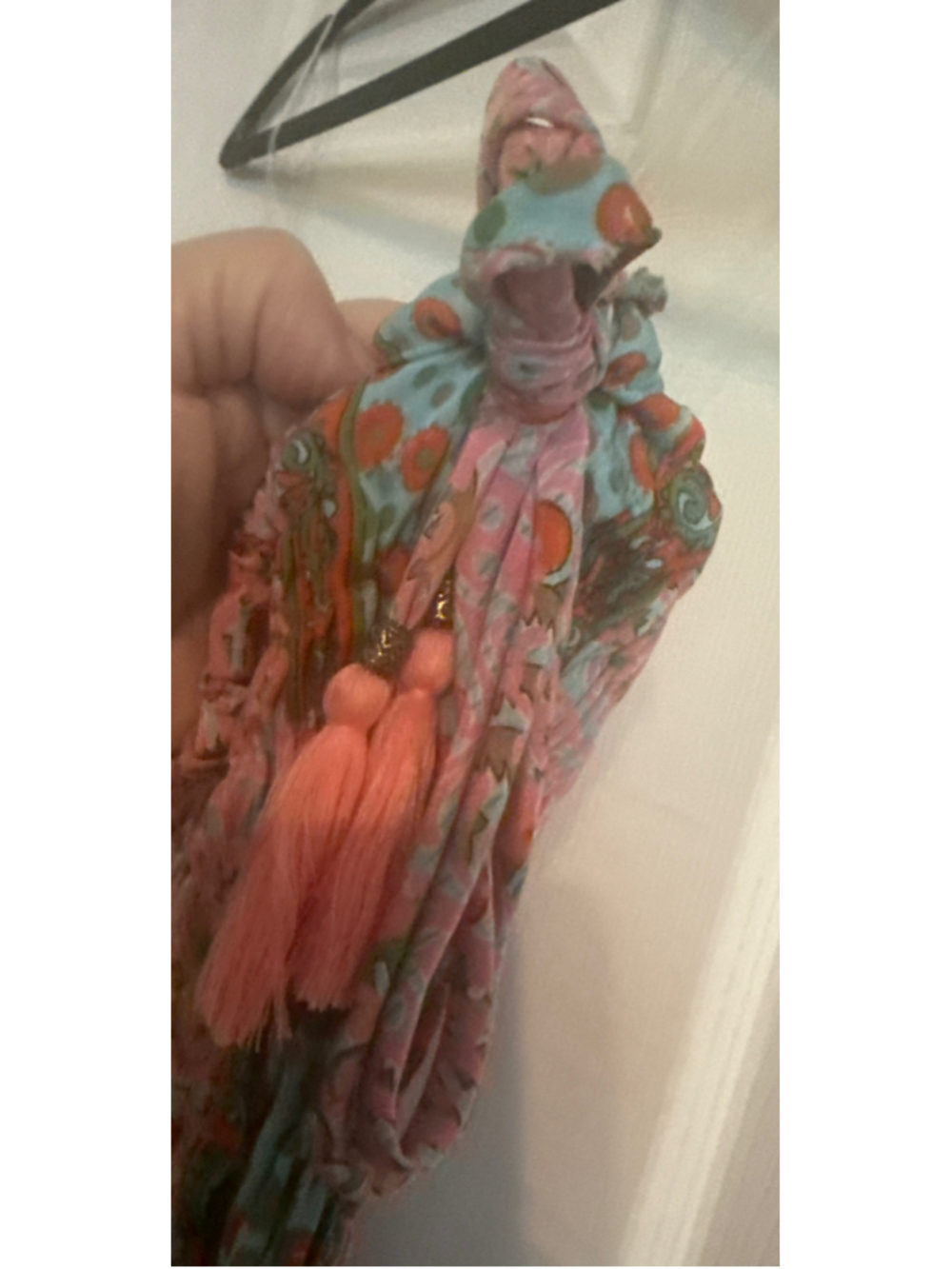 Karma Highway Maxi Skirt Size OS Pink Blue Floral Tiered - Picture 5 of 6